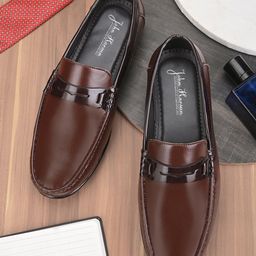 John Karsun Men Brown Colourblocked Monks-image-19