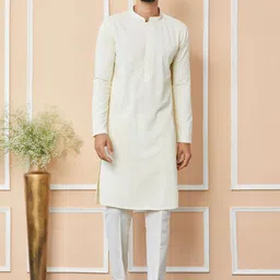 See Designs Mandarin Collar Long Sleeves Thread Work Straight Kurta-picture-29