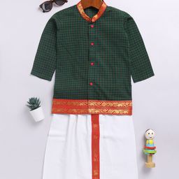 VASTRAMAY Boys Regular Pure Cotton Kurta-12