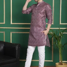 Anouk Floral Printed Regular Sequinned Kurta With Pyjamas-image-76