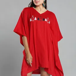 LetsDressUp V-Neck Printed Kaftan Dress-picture-51