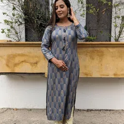 Anastay Clothing Ethnic Motifs Printed Pure Cotton Kurti-picture-38