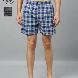 Levis Men Pack of 2 Pure Cotton Checked Boxers-image-86