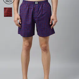 Levis Men Pack of 2 Pure Cotton Checked Boxers-image-67