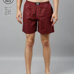 Levis Men Pack of 2 Pure Cotton Checked Boxers-image-99