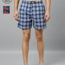 Levis Men Pack of 2 Pure Cotton Checked Boxers-image-80