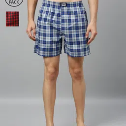 Levis Men Pack of 2 Pure Cotton Checked Boxers-image-12