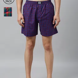 Levis Men Pack of 2 Pure Cotton Checked Boxers-image-59