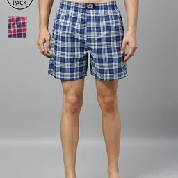 Levis Men Pack of 2 Pure Cotton Checked Boxers-image-77