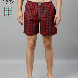 Levis Men Pack of 2 Pure Cotton Checked Boxers-image-90