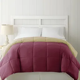 RF RELAXFEEL Maroon & Beige Heavy Winter 233 GSM Double Bed Comforter-image-64