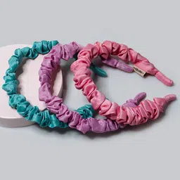 HAIR DRAMA COMPANY Women Multi Coloured Unicorn Scrunchie Headband - Set Of 3-15