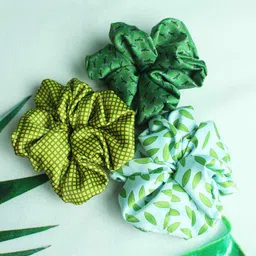 Tossido Women Green Set of 3 Ponytail Holders-picture-34