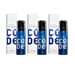 Wild stone Men Set of 3 Code Titanium No Gas Body Perfume Deodorants - 150 ml Each-14