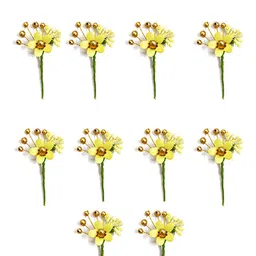Hair Flare Women Set Of 10 Artificial Round Shape Flower Hair Accessories-20