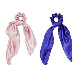 ONE on ONE Women Pink & Blue Set of 2 Ponytail Holders-4