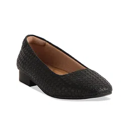 ERIDANI Textured Round Toe Block Heeled Pumps-image-47