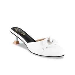 Shoetopia Pointed Toe Embellished Block Mules image 2