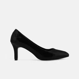 Get Glamr Pointed Toe Block Heeled Pumps image 4