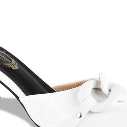 Shoetopia Pointed Toe Embellished Block Mules image 4