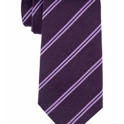 The Tie Hub Men Purple & Pink Woven Design Skinny Tie-image-34