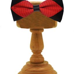 MUTAQINOTI Men Red & Black Printed Diamond Bow Tie-picture-26