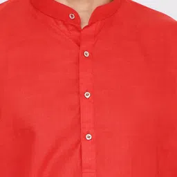 Maharaja Band Collar Regular Kurta with Pyjamas image 2