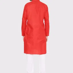 Maharaja Band Collar Regular Kurta with Pyjamas image 4