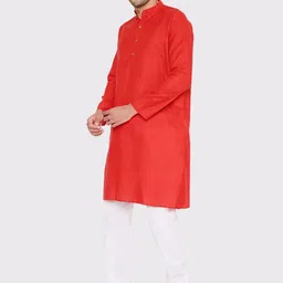 Maharaja Band Collar Regular Kurta with Pyjamas image 5