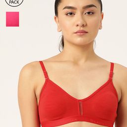 Lady Lyka Red & Pink Bra-29