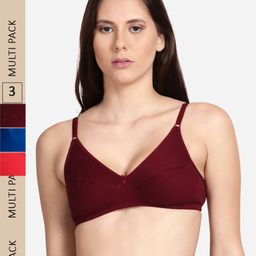 shyaway Pack Of 3 Cotton Low Support Everyday Bra-image-73
