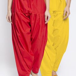 GRACIT Women Pack Of 2 Solid Loose-Fit Cotton Salwar-picture-30