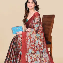 KALINI Floral Poly Chiffon Saree-image-37