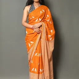 BUTA BUTI Abstract Printed Pure Cotton Saree-image-71
