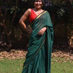 Suta Woven Design Zari Pure Cotton Saree-image-60