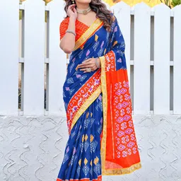 Anouk Ethnic Motifs Printed Sequinned Pure Cotton Saree-16