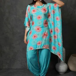 Label Ishnya Printed Boat Neck Top With Trousers Co-Ords-picture-13