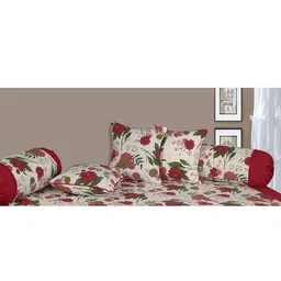 SHADES of LIFE Pink & White Floral Printed Cotton Diwan Set-18
