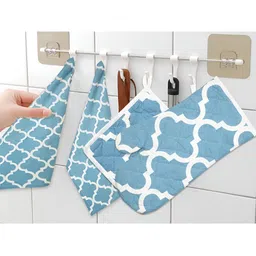 Texstylers Blue 4 Pieces Printed Cotton Kitchen Linen Sets-0