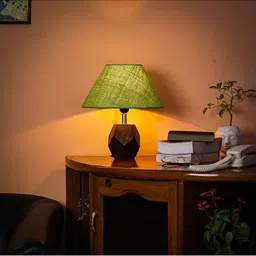 Pinecraft INTERNATIONAL Brown & Green Table Lamp with Shade-57