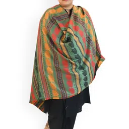 Vrinde Women Floral Woven Design Shawl-picture-3