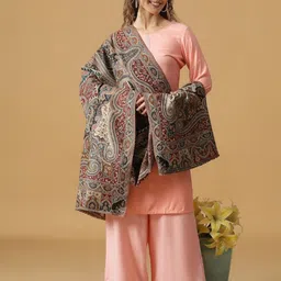 Tiara Women Paisley Woven Design Shawl-image-75