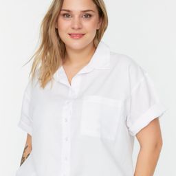 Trendyol Plus Size Spread Collar Casual Shirt-picture-15