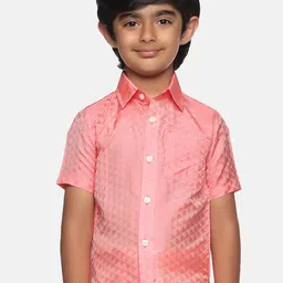 Sethukrishna Boys Red Classic Party Shirt-97