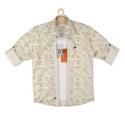 CAVIO Boys Lime Green Printed Casual Shirt-image-57