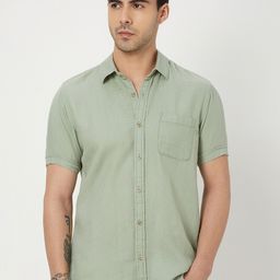 Mufti Slim Fit Casual Cotton Linen Shirt-picture-19