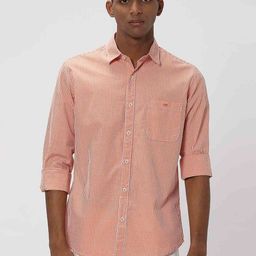 Mufti Men Trim Slim Fit Checked Casual Cotton Shirt-image-49