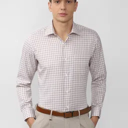 Van Heusen Men Brown Checked Formal Shirt-image-29