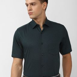 Van Heusen Men Green Formal Cotton Shirt-image-116