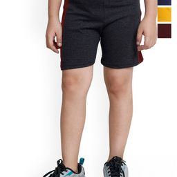 BAESD Boys Pack Of 4 Colourblocked High-Rise Cotton Shorts-72